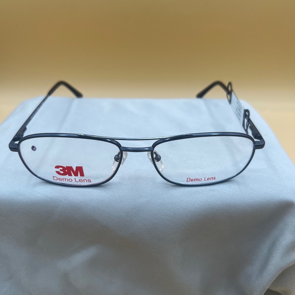 3M‎ Steel 200 Cobalt Eyeglasses Frames 55-16-140 Rectangular Double Bridge Blue